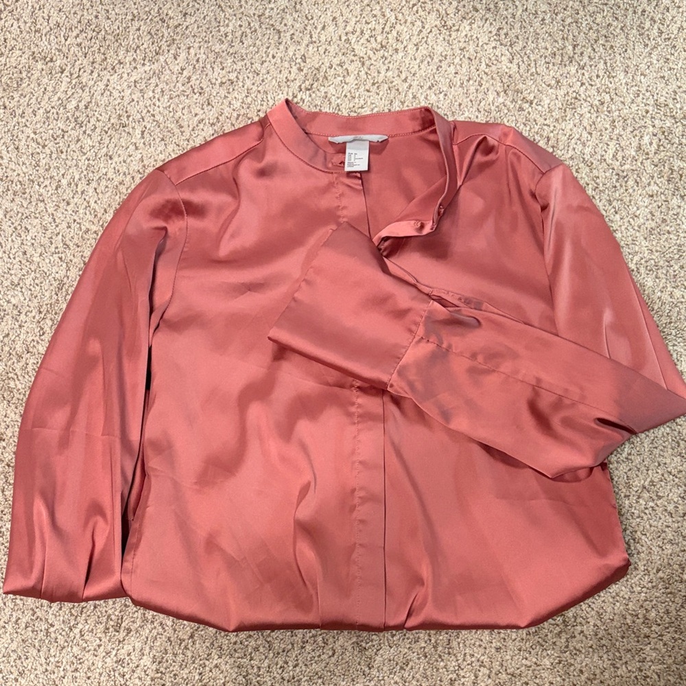 H&M Satin Rose Blouse
